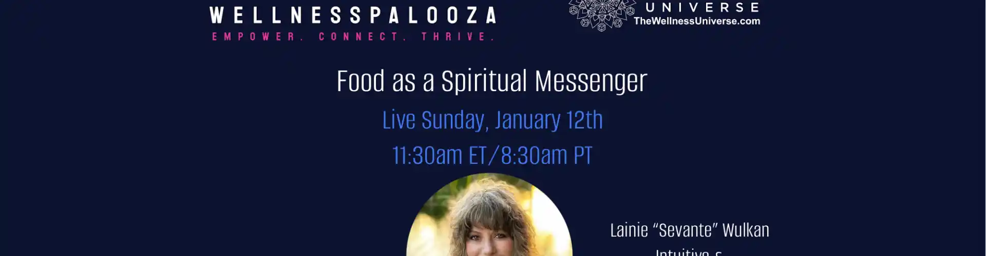 Wellnesspalooza 2025 Food as a Spiritual Messenger with Lainie Wulkan