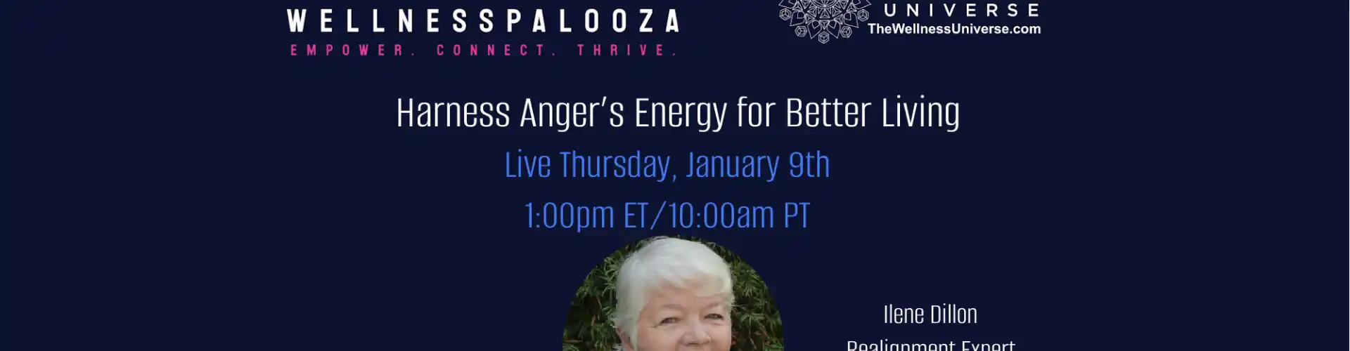 Wellnesspalooza 2025 Harness Anger’s Energy for Better Living with Ilene Dillon